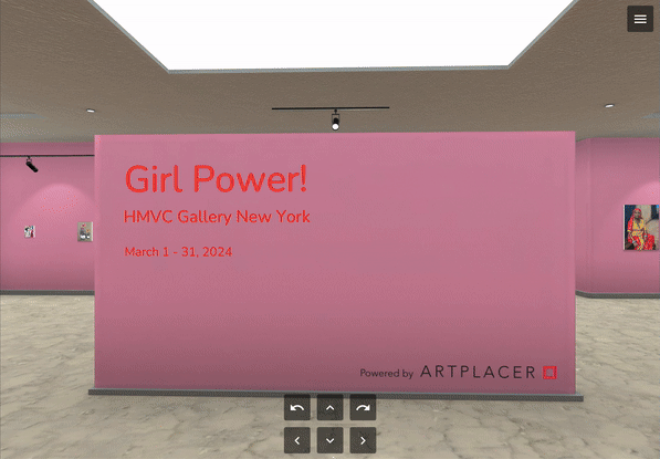gif showing the HMVC Gallery virtual exhibit, Girl Power.