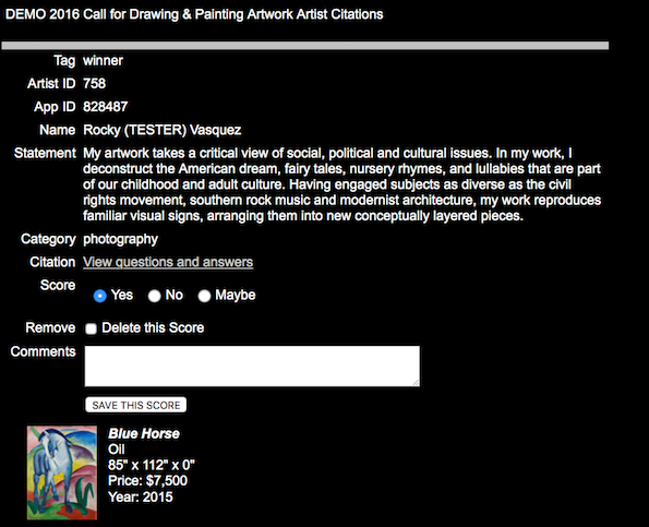 Image of the CaFE Juror Scorecard.