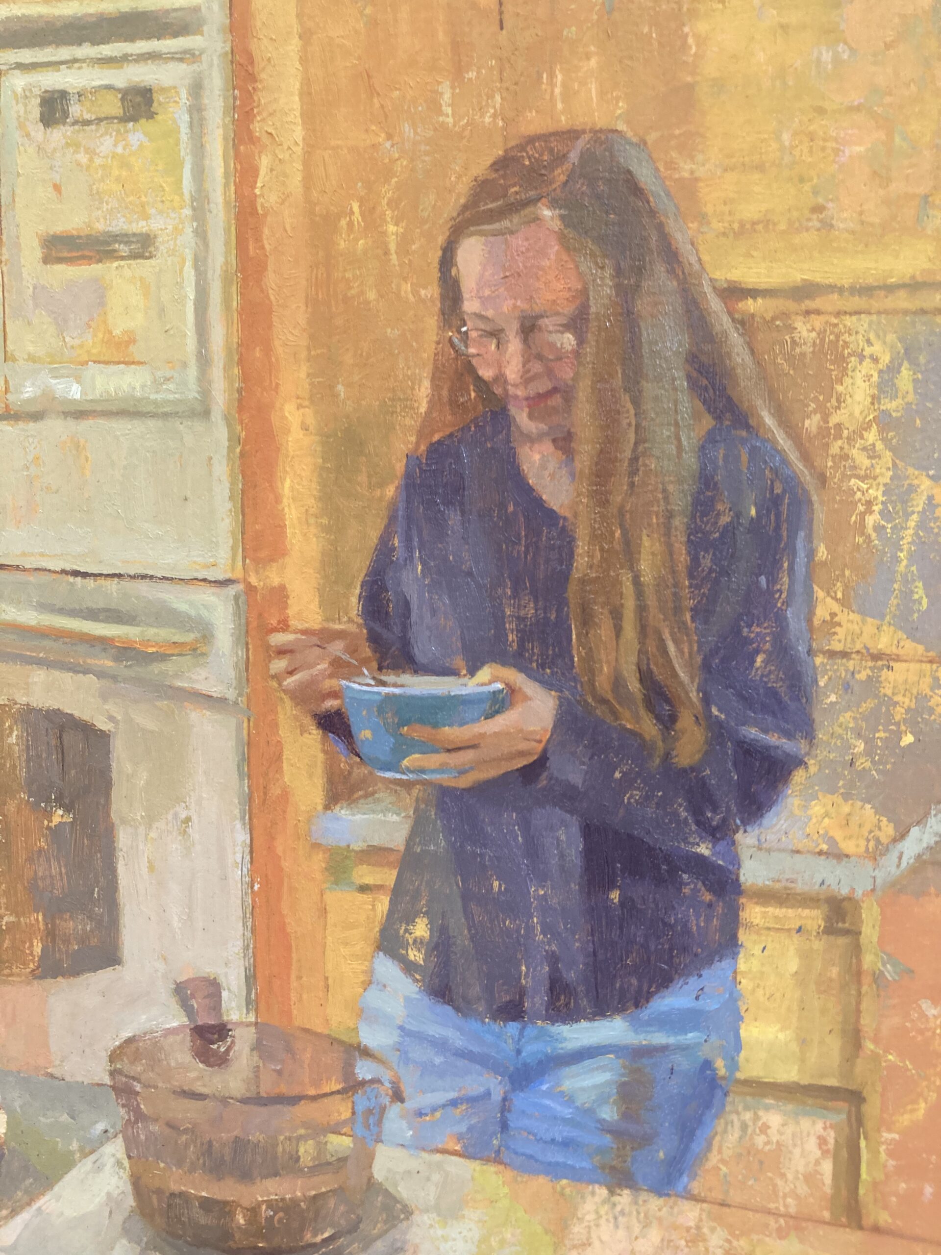 Painted self portrait of Brandy Agun.