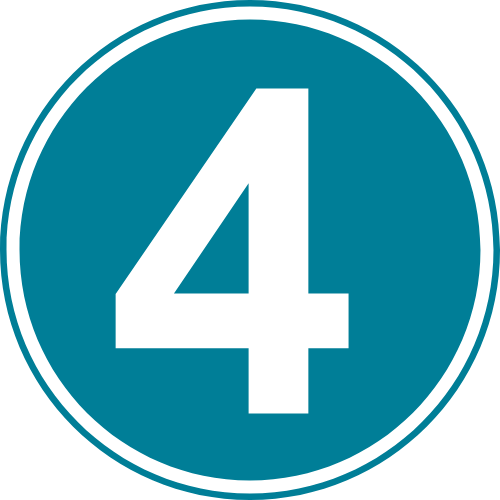 Blue circle with the number 4